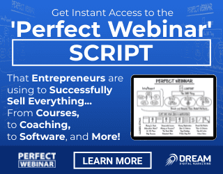 get instant access to the perfect webinar script that entrepreneurs are using to successfully sell everything from courses to coaching to software and more! perfect webinar script ad 1 small rectangle